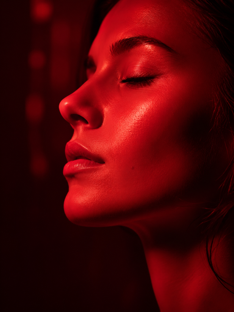 health skin with red light