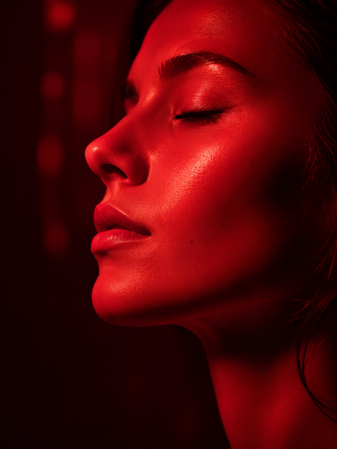 health skin with red light